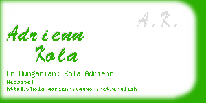 adrienn kola business card